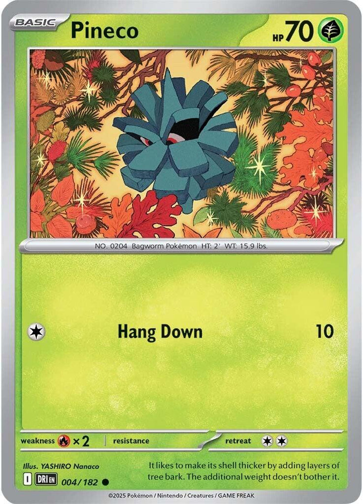 Pineco (004/182) [Scarlet & Violet: Destined Rivals] - Pokemon Cards For Your TCG Needs! Pokémon