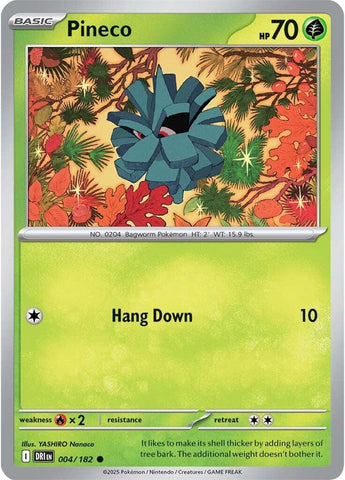 Pineco (004/182) [Scarlet & Violet: Destined Rivals] - Pokemon Cards For Your TCG Needs! Pokémon