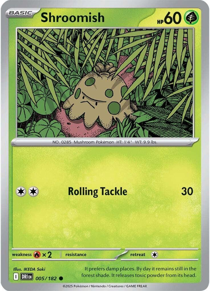 Shroomish (005/182) [Scarlet & Violet: Destined Rivals] - Pokemon Cards For Your TCG Needs! Pokémon