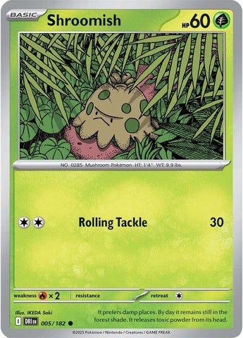 Shroomish (005/182) [Scarlet & Violet: Destined Rivals] - Pokemon Cards For Your TCG Needs! Pokémon