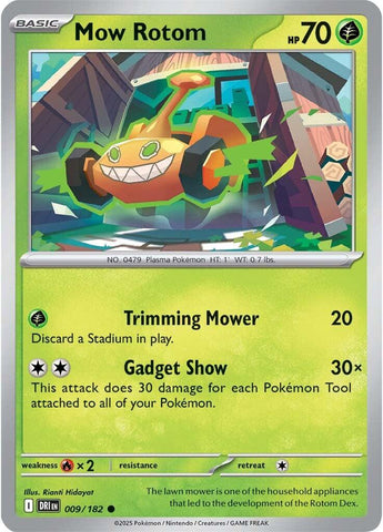 Mow Rotom (009/182) [Scarlet & Violet: Destined Rivals] - Pokemon Cards For Your TCG Needs! Pokémon