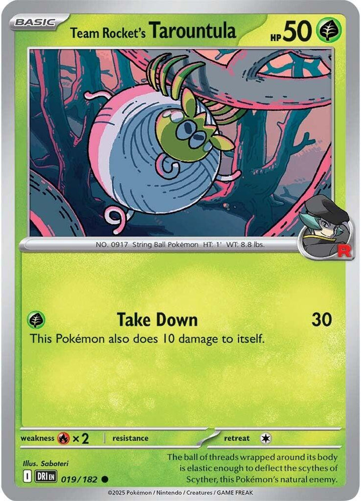 Team Rocket's Tarountula (019/182) [Scarlet & Violet: Destined Rivals] Pokémon