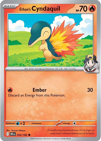 Ethan's Cyndaquil (032/182) [Scarlet & Violet: Destined Rivals] - Pokemon Cards For Your TCG Needs!