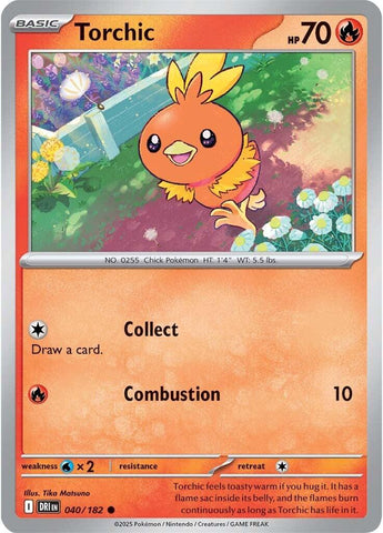 Torchic (040/182) [Scarlet & Violet: Destined Rivals] - Pokemon Cards For Your TCG Needs! Pokémon