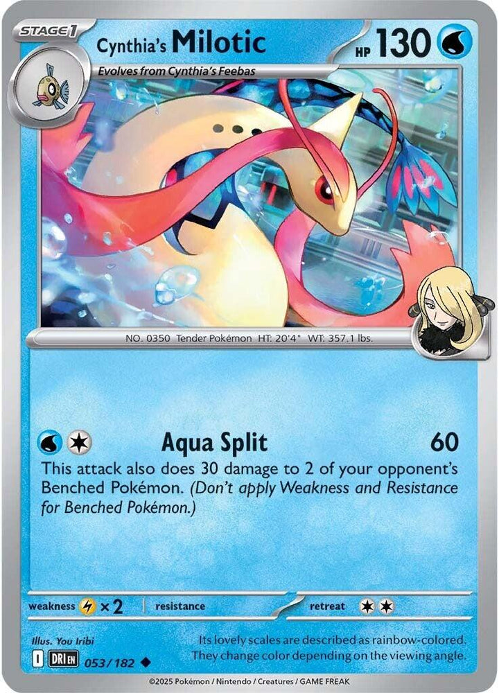 Cynthia's Milotic (053/182) [Scarlet & Violet: Destined Rivals] - Pokemon Cards For Your TCG Needs! Pokémon