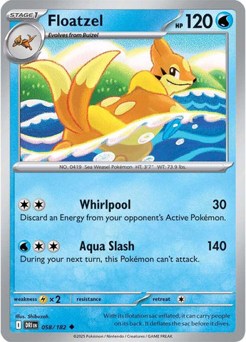 Floatzel (058/182) [Scarlet & Violet: Destined Rivals] - Pokemon Cards For Your TCG Needs! Pokémon