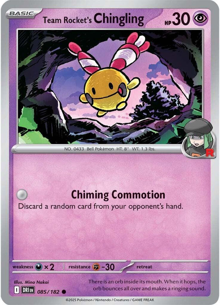 Team Rocket's Chingling (085/182) [Scarlet & Violet: Destined Rivals] - Pokemon Cards For Your TCG Needs!