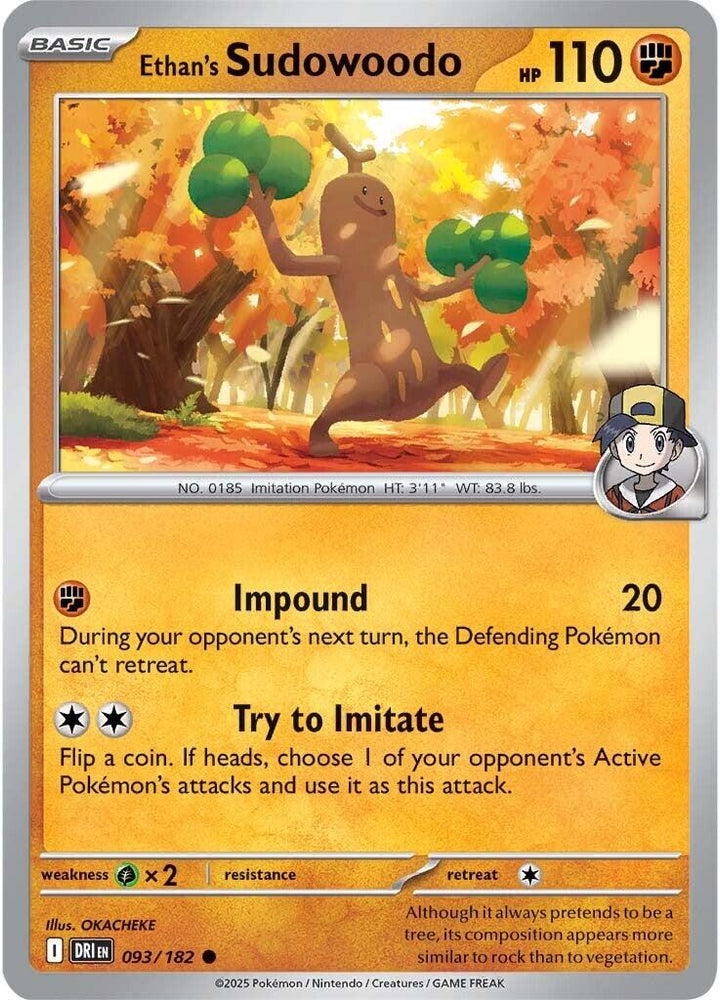 Ethan's Sudowoodo (093/182) [Scarlet & Violet: Destined Rivals] - Pokemon Cards For Your TCG Needs!