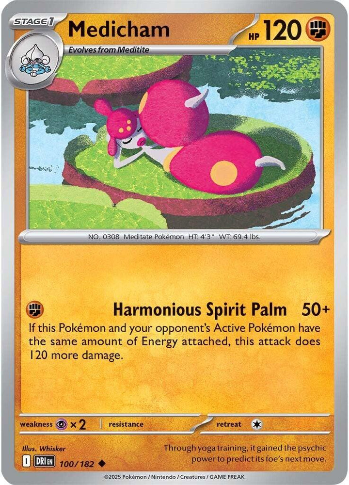 Medicham (100/182) [Scarlet & Violet: Destined Rivals] - Pokemon Cards For Your TCG Needs! Pokémon