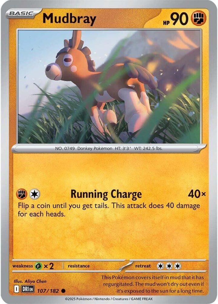 Mudbray (107/182) [Scarlet & Violet: Destined Rivals] - Pokemon Cards For Your TCG Needs! Pokémon