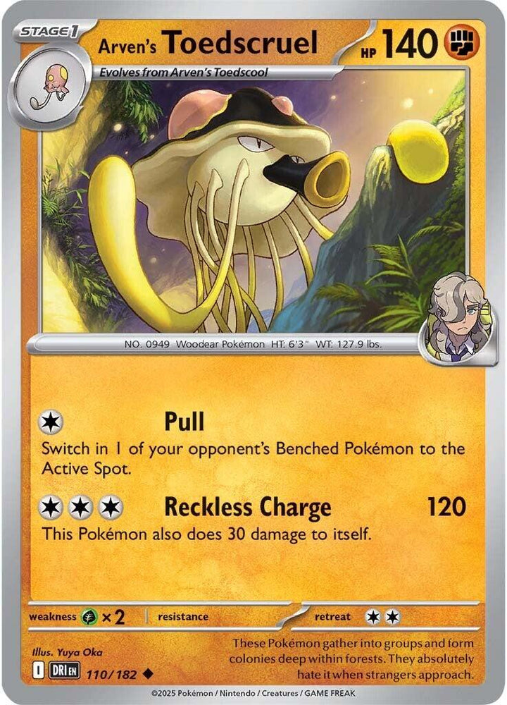 Arven's Toedscruel (110/182) [Scarlet & Violet: Destined Rivals] - Pokemon Cards For Your TCG Needs!