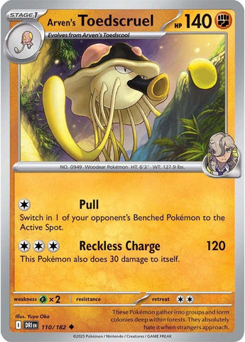 Arven's Toedscruel (110/182) [Scarlet & Violet: Destined Rivals] - Pokemon Cards For Your TCG Needs!