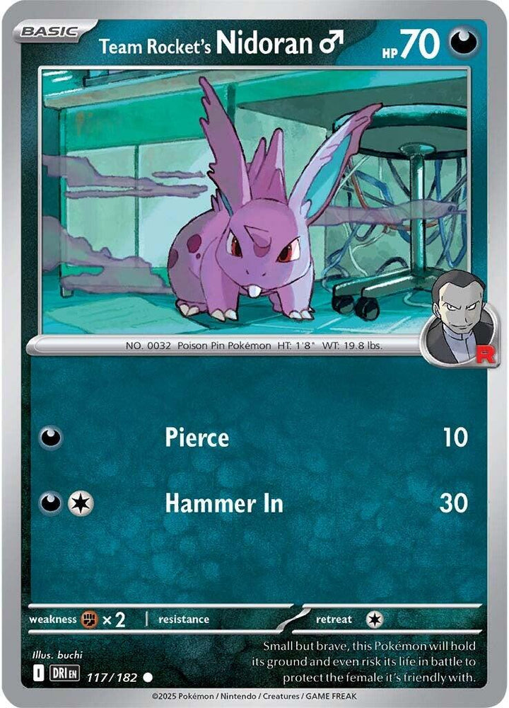 Team Rocket's Nidoran (117/182) [Scarlet & Violet: Destined Rivals] - Pokemon Cards For Your TCG Needs! Pokémon