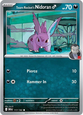 Team Rocket's Nidoran (117/182) [Scarlet & Violet: Destined Rivals] - Pokemon Cards For Your TCG Needs! Pokémon