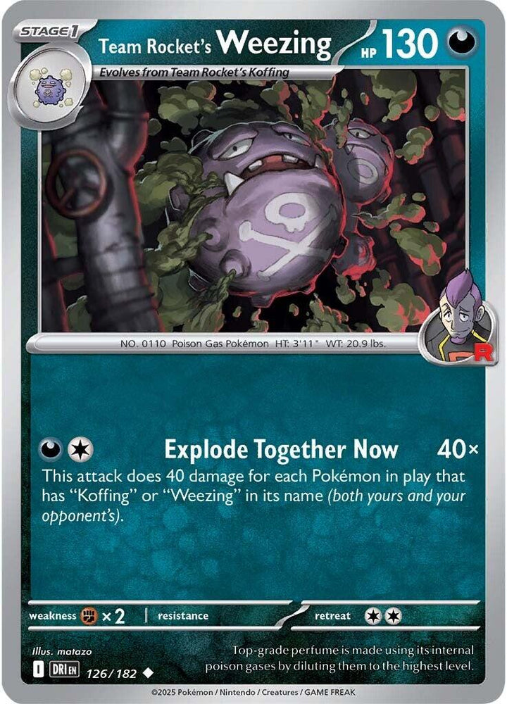 Team Rocket's Weezing (126/182) [Scarlet & Violet: Destined Rivals] - Pokemon Cards For Your TCG Needs! Pokémon