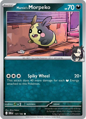 Marnie's Morpeko (137/182) [Scarlet & Violet: Destined Rivals] - Pokemon Cards For Your TCG Needs! Pokémon