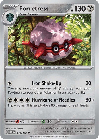 Forretress (140/182) [Scarlet & Violet: Destined Rivals] - Pokemon Cards For Your TCG Needs! Pokémon