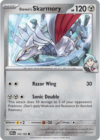Steven's Skarmory (142/182) [Scarlet & Violet: Destined Rivals] - Pokemon Cards For Your TCG Needs! Pokémon