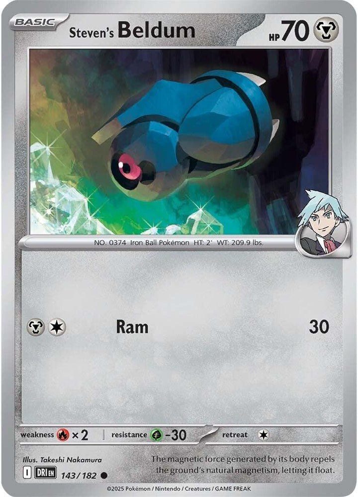 Steven's Beldum (143/182) [Scarlet & Violet: Destined Rivals] - Pokemon Cards For Your TCG Needs!
