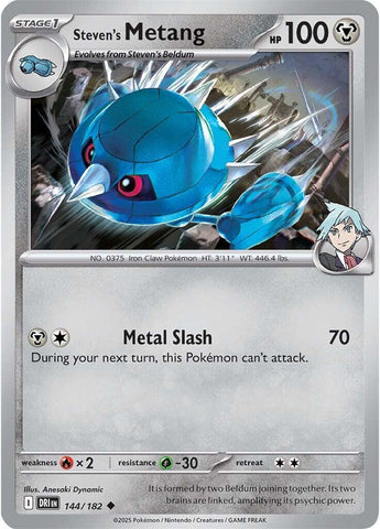 Steven's Metang (144/182) [Scarlet & Violet: Destined Rivals] - Pokemon Cards For Your TCG Needs! Pokémon