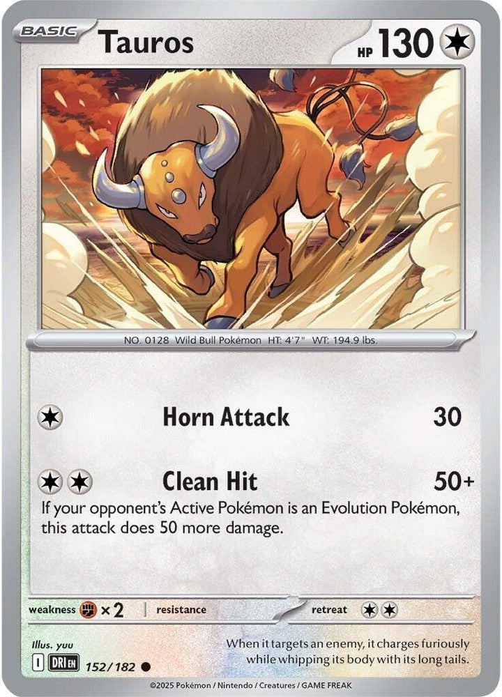 Tauros (152/182) [Scarlet & Violet: Destined Rivals] - Pokemon Cards For Your TCG Needs! Pokémon
