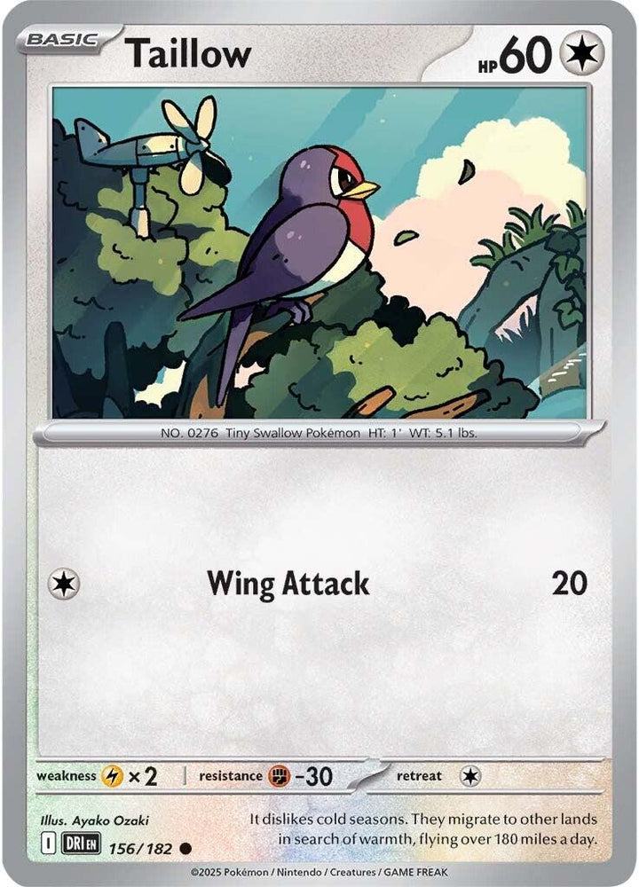 Taillow (156/182) [Scarlet & Violet: Destined Rivals] - Pokemon Cards For Your TCG Needs! Pokémon