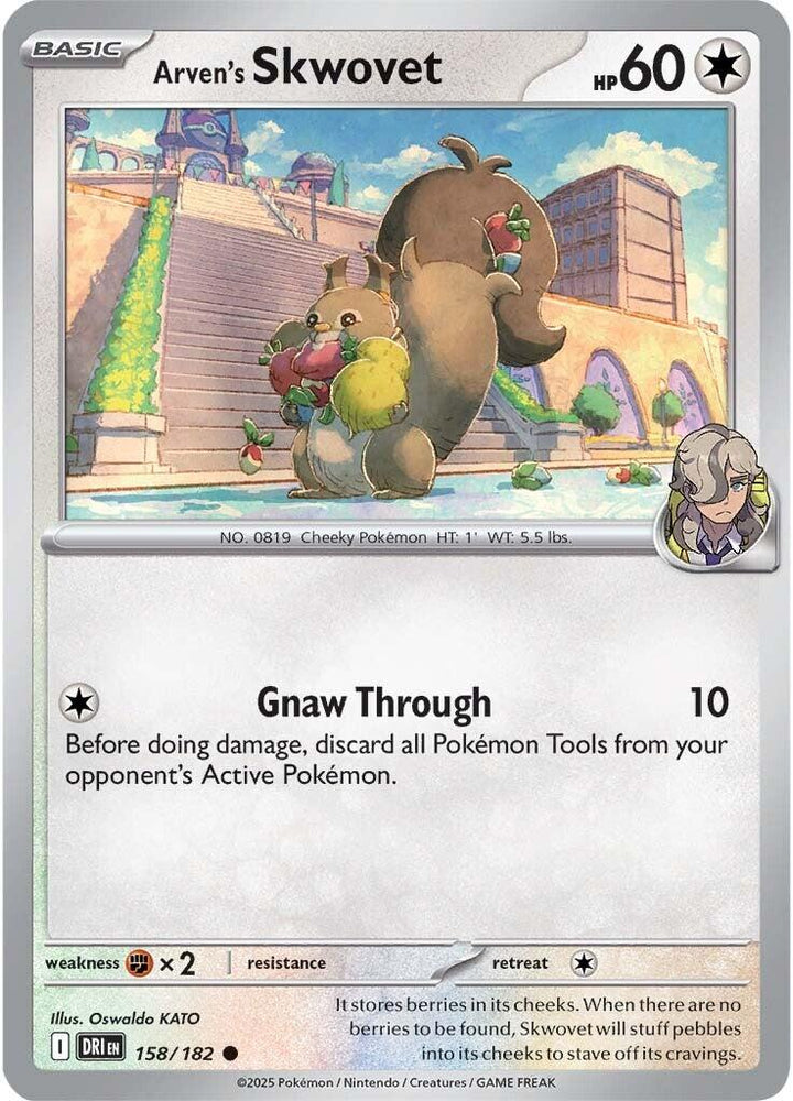 Arven's Skwovet (158/182) [Scarlet & Violet: Destined Rivals] - Pokemon Cards For Your TCG Needs! Pokémon