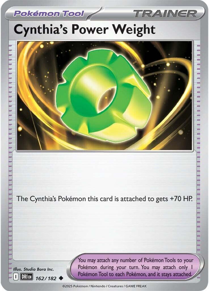 Cynthia's Power Weight (162/182) [Scarlet & Violet: Destined Rivals] - Pokemon Cards For Your TCG Needs! Pokémon