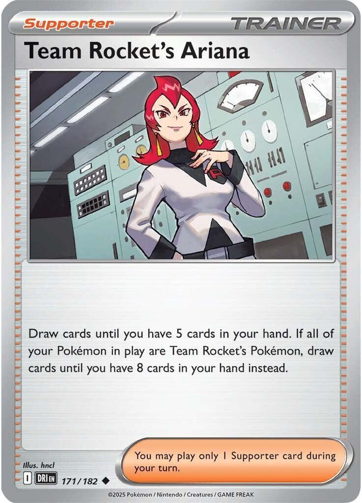 Team Rocket's Ariana (171/182) [Scarlet & Violet: Destined Rivals] - Pokemon Cards For Your TCG Needs! Pokémon