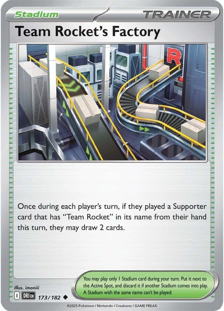 Team Rocket's Factory (173/182) [Scarlet & Violet: Destined Rivals] - Pokemon Cards For Your TCG Needs! Pokémon