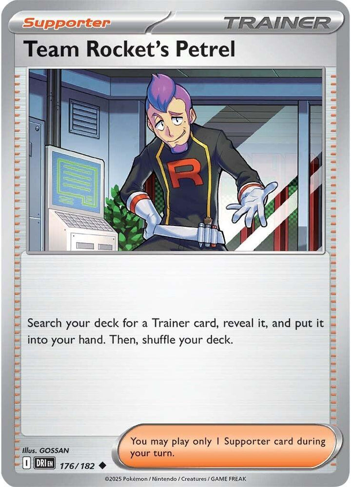 Team Rocket's Petrel (176/182) [Scarlet & Violet: Destined Rivals] - Pokemon Cards For Your TCG Needs! Pokémon