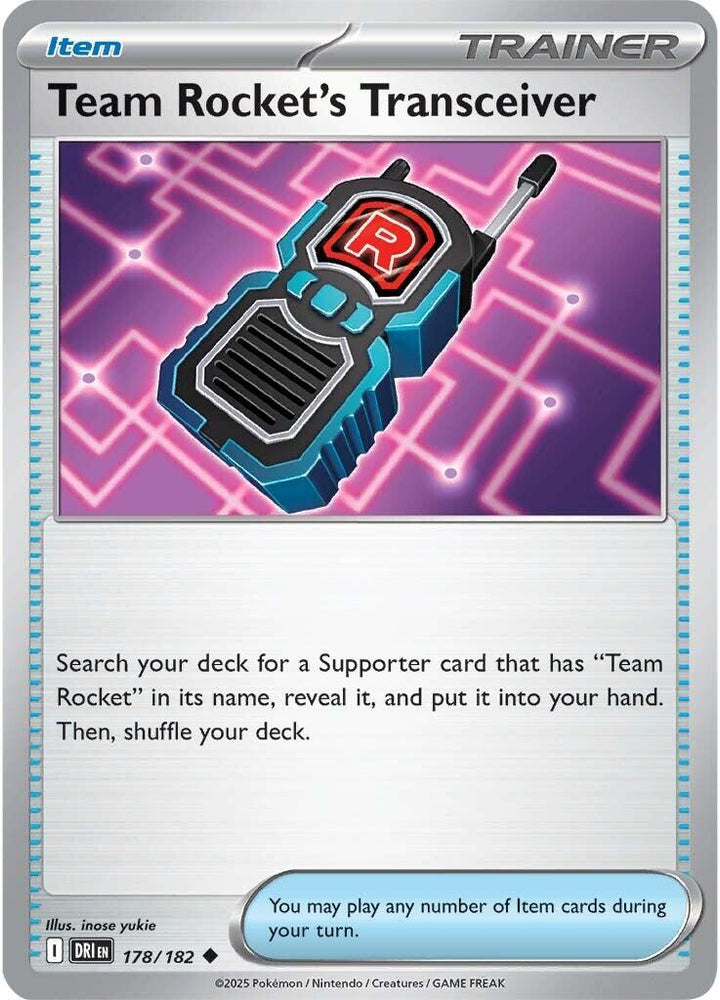 Team Rocket's Transceiver (178/182) [Scarlet & Violet: Destined Rivals] - Pokemon Cards For Your TCG Needs!
