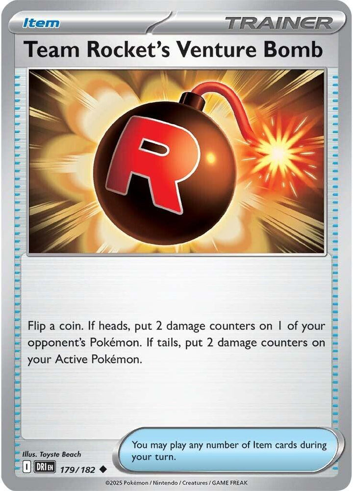 Team Rocket's Venture Bomb (179/182) [Scarlet & Violet: Destined Rivals] - Pokemon Cards For Your TCG Needs! Pokémon