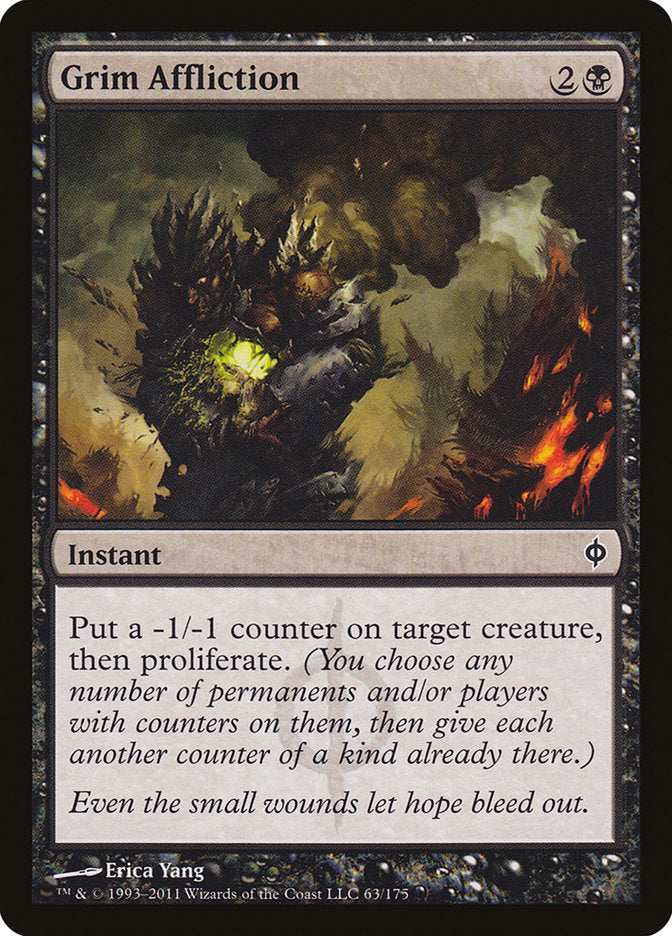 Grim Affliction [New Phyrexia] Magic: The Gathering