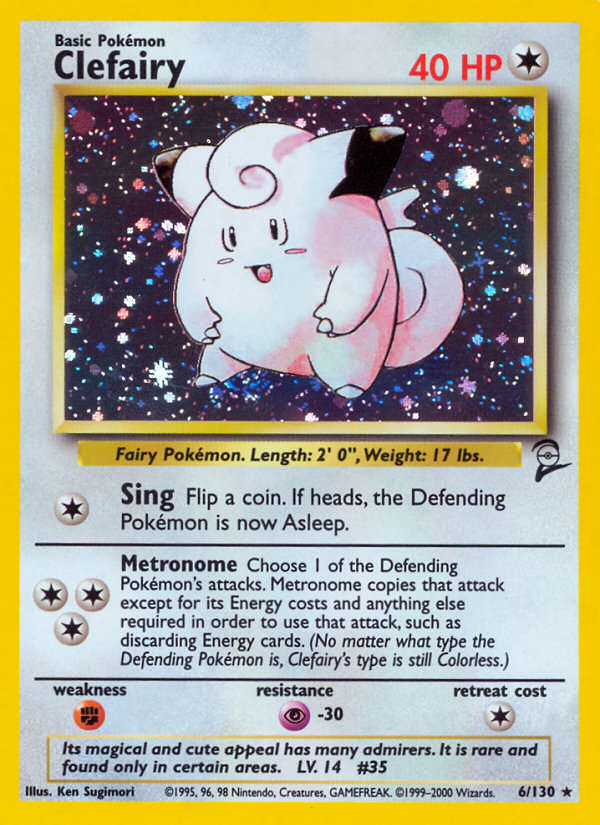 Clefairy (6/130) [Base Set 2] Pokémon