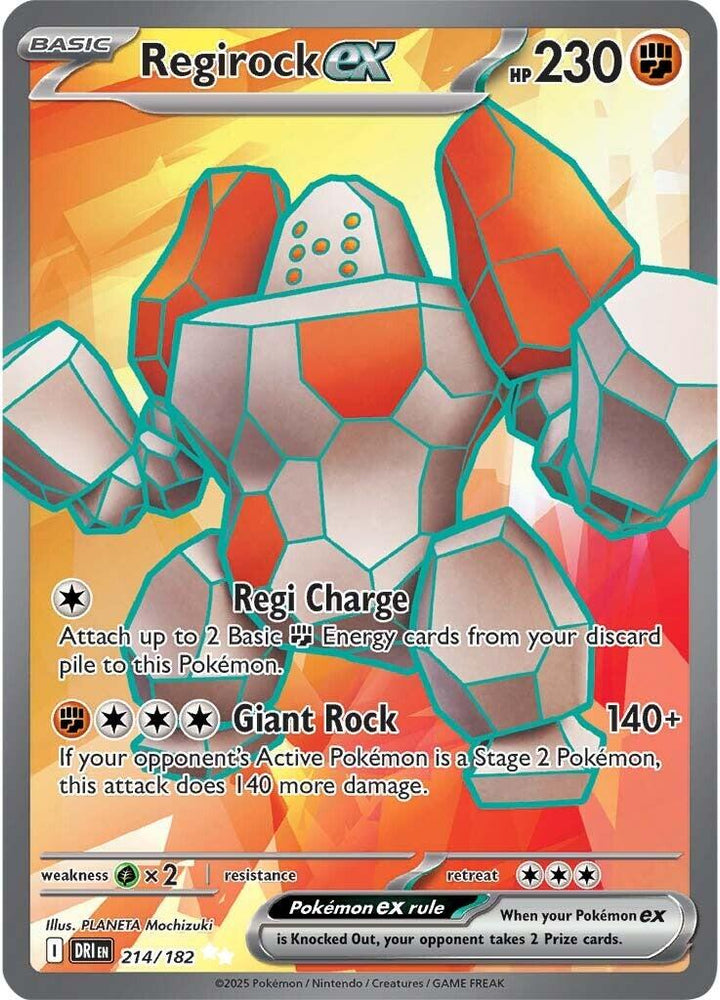 Regirock ex (214/182) [Scarlet & Violet: Destined Rivals] Pokémon