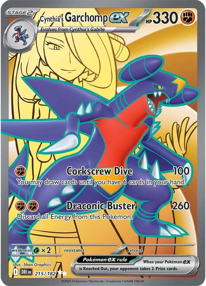 Cynthia's Garchomp ex (215/182) [Scarlet & Violet: Destined Rivals] Pokémon