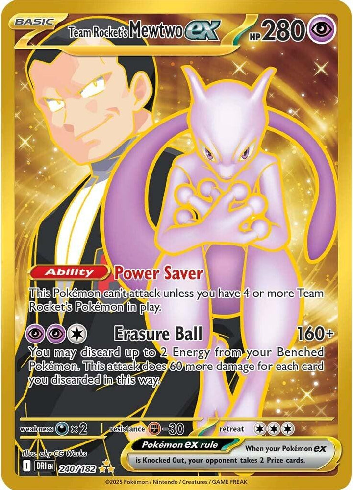 Team Rocket's Mewtwo ex (240/182) [Scarlet & Violet: Destined Rivals] Pokémon