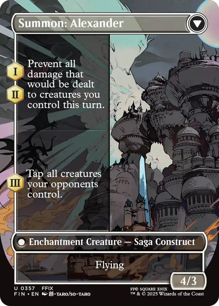 Crystal Fragments // Summon: Alexander (Borderless) [FINAL FANTASY] Magic: The Gathering
