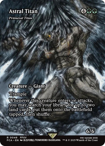 Astral Titan - Primeval Titan (Showcase) [FINAL FANTASY : Through the Ages] Magic: The Gathering