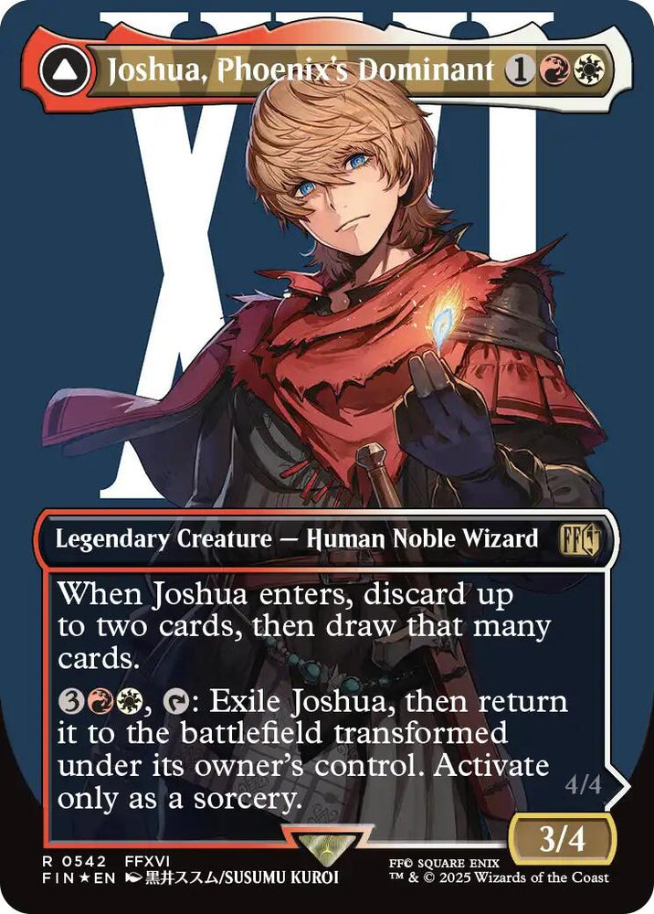 Joshua, Phoenix's Dominant (Borderless) (Surge Foil) [FINAL FANTASY] Magic: The Gathering