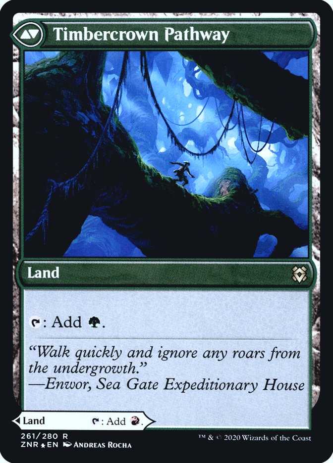 Cragcrown Pathway // Timbercrown Pathway [Zendikar Rising Prerelease Promos] Magic: The Gathering