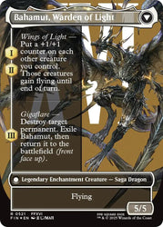 Dion, Bahamut's Dominant // Bahamut, Warden of Light (Borderless) (Surge Foil) [FINAL FANTASY] Magic: The Gathering