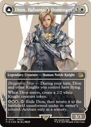 Dion, Bahamut's Dominant // Bahamut, Warden of Light (Borderless) (Surge Foil) [FINAL FANTASY] Magic: The Gathering