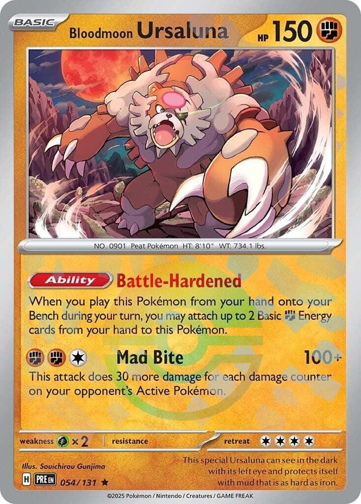 Bloodmoon Ursaluna (054/131) (Poke Ball Pattern) [Scarlet & Violet: Prismatic Evolutions] - Pokemon Cards For Your TCG Needs!