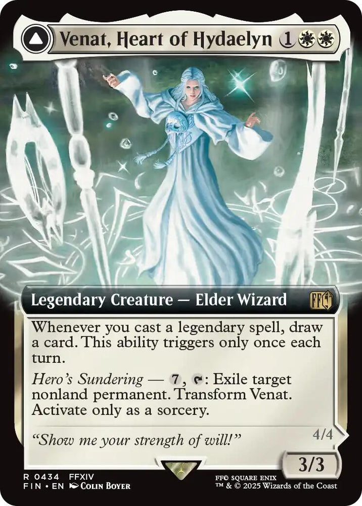 Venat, Heart of Hydaelyn // Hydaelyn, the Mothercrystal (Extended Art) [FINAL FANTASY] Magic: The Gathering
