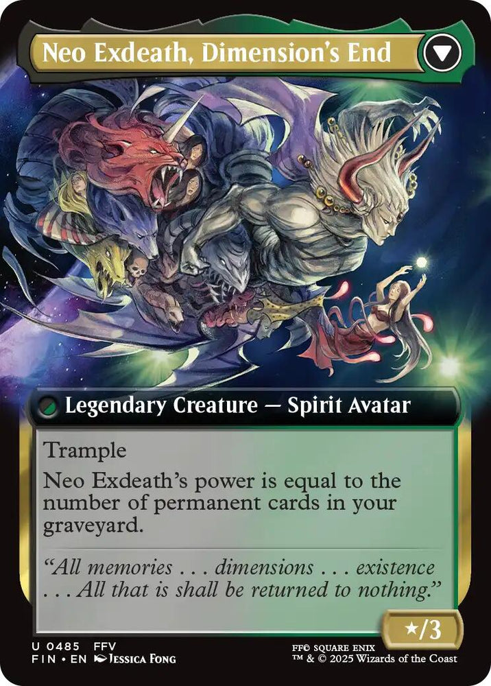 Exdeath, Void Warlock // Neo Exdeath, Dimension's End (Extended Art) [FINAL FANTASY] Magic: The Gathering