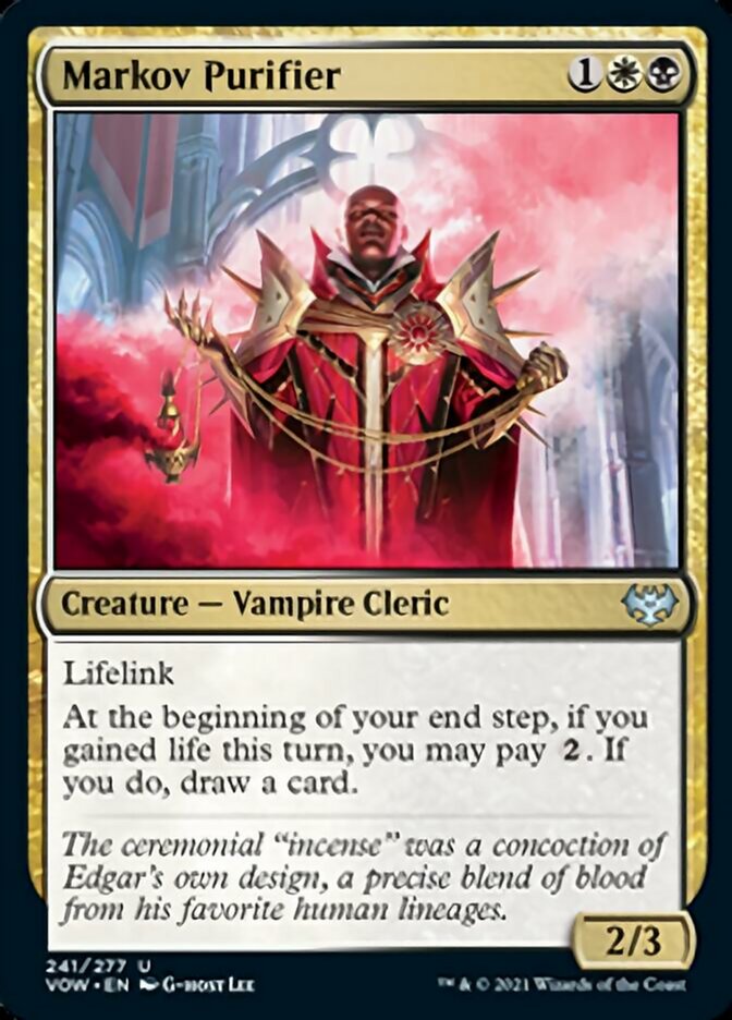 Markov Purifier [Innistrad: Crimson Vow] Magic: The Gathering