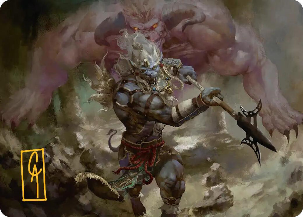 Kimahri, Valiant Guardian Art Card (Gold-Stamped Signature) [FINAL FANTASY Art Series] Magic: The Gathering