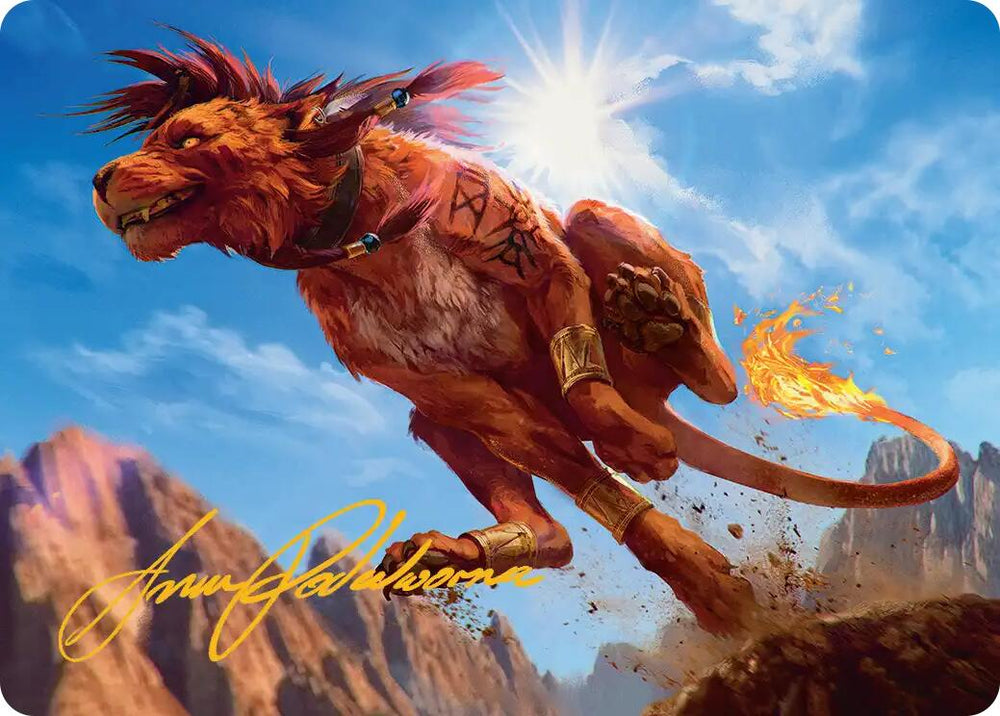 Red XIII, Proud Warrior Art Card (Gold-Stamped Signature) [FINAL FANTASY Art Series] Magic: The Gathering
